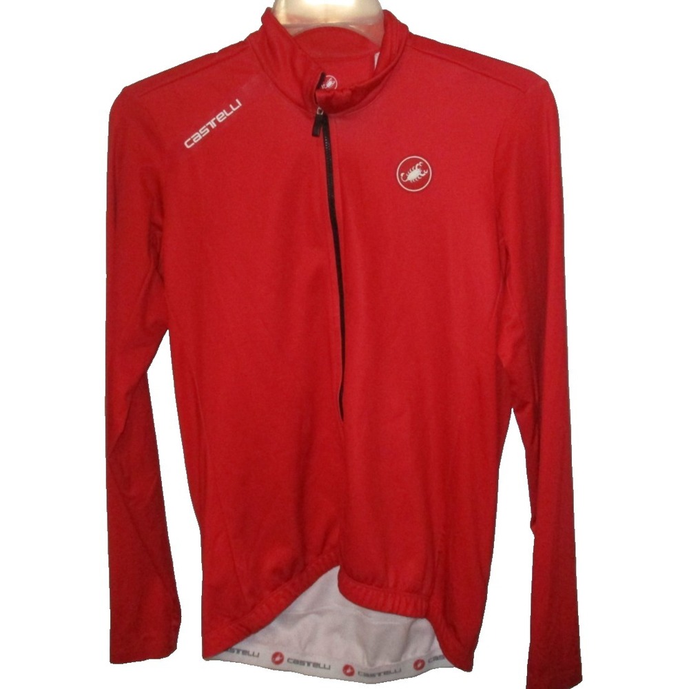 Castelli Cycling Jersey Women's XL Red Full Zip Road Bike Race Jersey‎